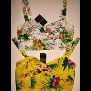 NWT bundle of 2 Forever 21 Crop Tops Bralette Sz S